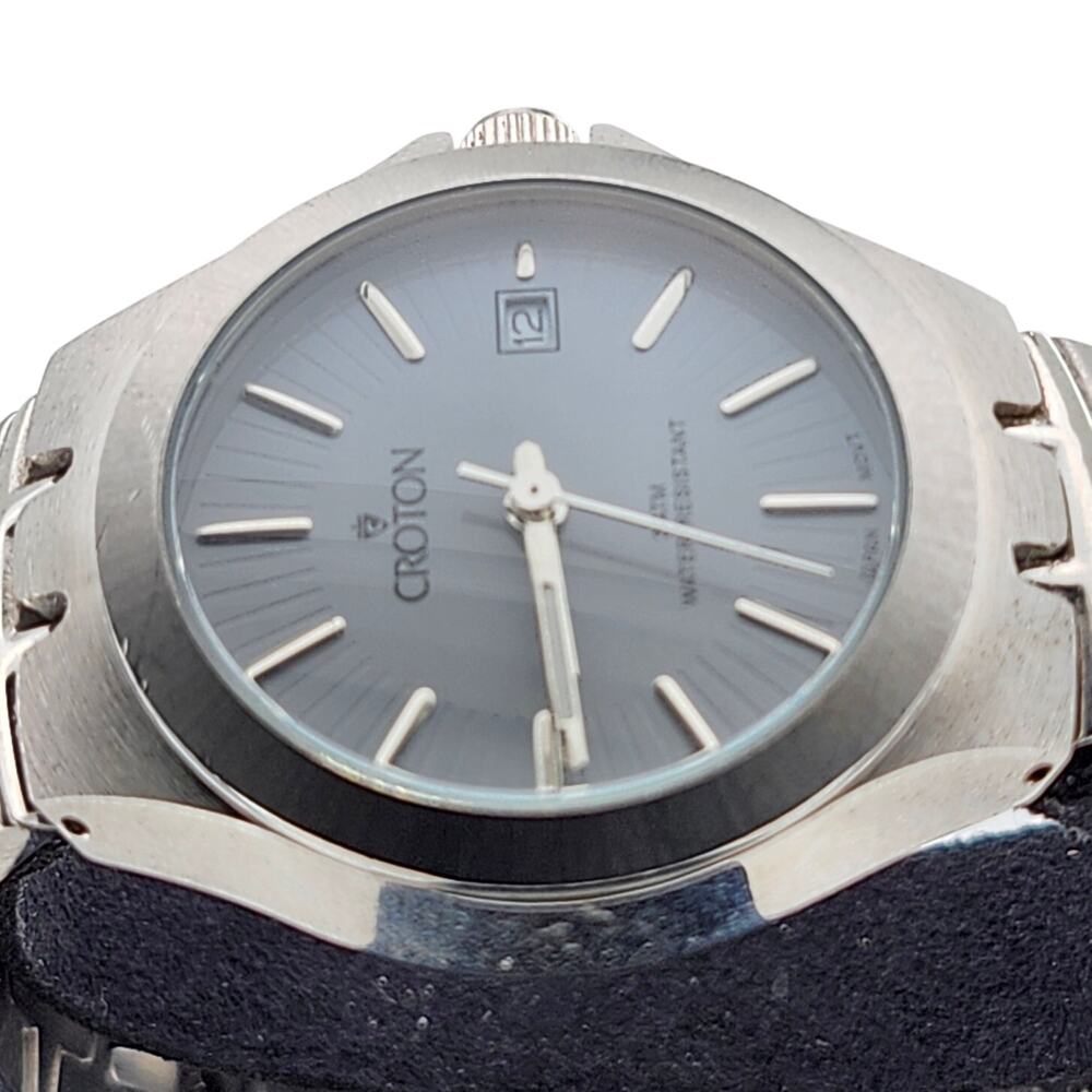 Croton Stainless Steel Quartz Men's Watch Japan Movement Water Resistant